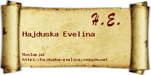Hajduska Evelina névjegykártya